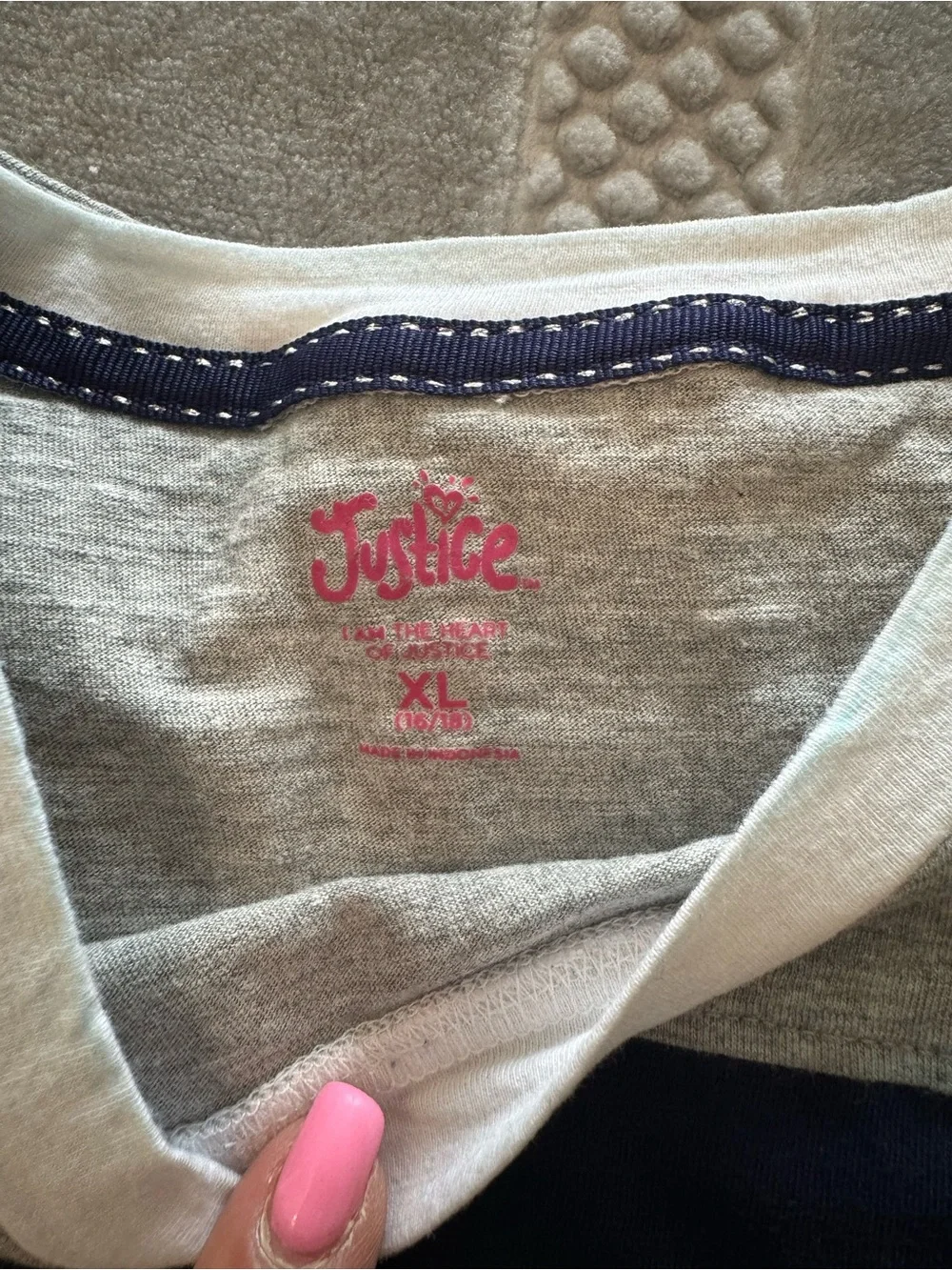 Justice Girls' Pink, White, Neon Tie-Dye, Navy & Black Striped Tops Pack